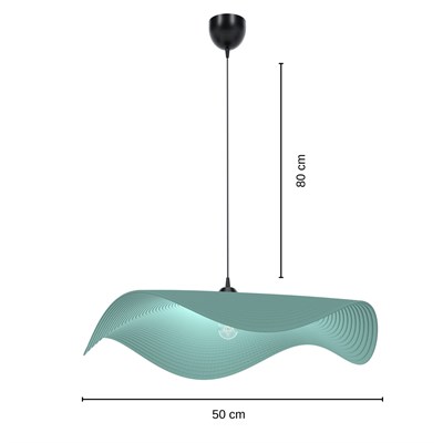 Breeze El Yapımı Dekoratif Tasarım Jüt Avize L (Mint Yeşili, 400gr.)