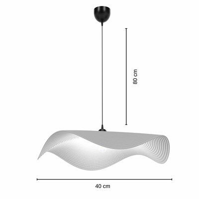 Breeze El Yapımı Dekoratif Tasarım Jüt Avize M (Ekru, 325gr.)
