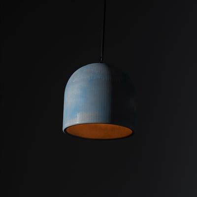 Büyük Mavi Pas Dokulu Beton Tavan Aydınlatma