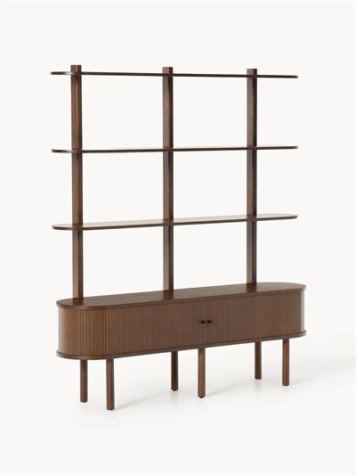 Calary Flüt Detaylı Ahşap Duvar Rafı 160x180cm