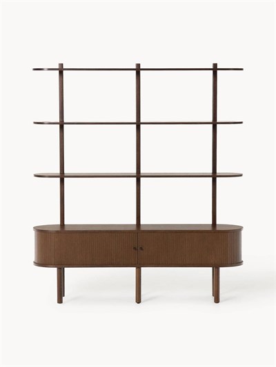 Calary Flüt Detaylı Ahşap Duvar Rafı 160x180cm