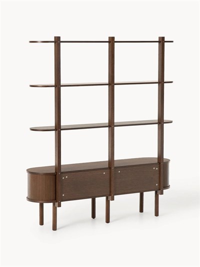 Calary Flüt Detaylı Ahşap Duvar Rafı 160x180cm