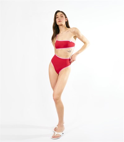 Çapraz Bikini Üstü - Kırmızı / Everymood