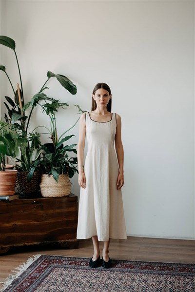 Cecilia Cream Elbise