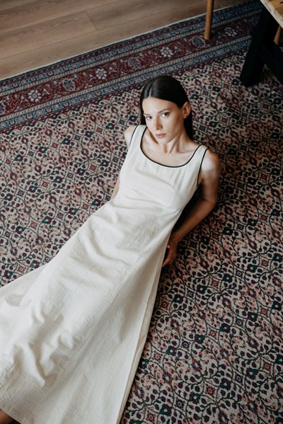 Cecilia Cream Elbise