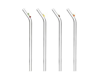 Cen Cam - Meyve Desenli Cam Pipet (4lü Kıvrık)