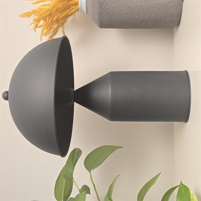 Charcitoal Mushroom Antrasit Gri Dekoratif Masa Aydınlatması