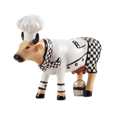 Chef Cow - El Yapımı Dekoratif İnek Figürü