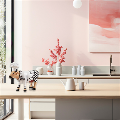 Chef Cow - El Yapımı Dekoratif İnek Figürü