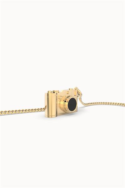Chocli 18 Ayar Altın Kaplama  Fotoğraf Makinası Kolye