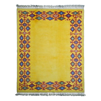 Çiçek Desenli El Dokuma Türkmen Yörük Halısı 165x230 cm