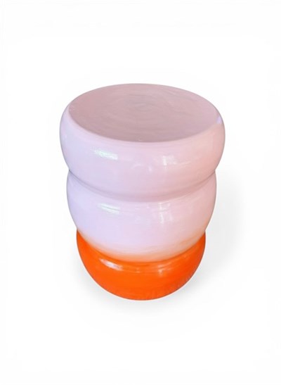 Pembe Turuncu Bubble Seramik Sehpa