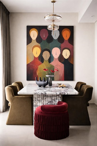 Çokluk İçinde El Yapımı Tablo