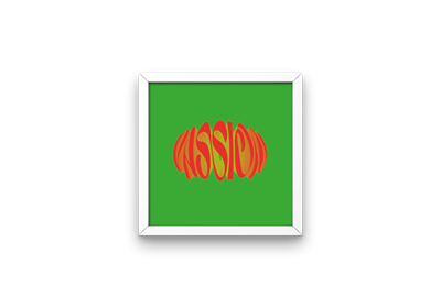 Colorful Word Beyaz Çerçeveli Tablo