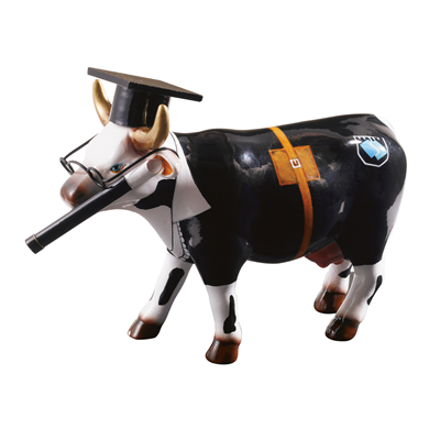 Cow Doutora - El Yapımı Dekoratif İnek Figürü
