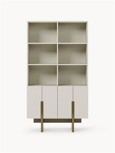 Dado Büyük Ahşap Highboard Geometrik Tasarım
