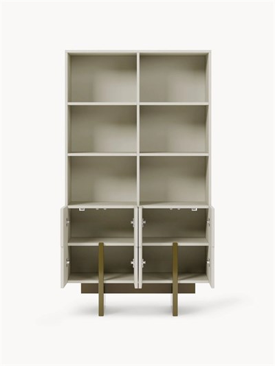 Dado Büyük Ahşap Highboard Geometrik Tasarım