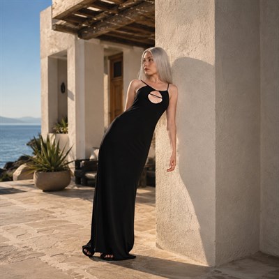 Dagny Cut-out Detailed Dress in Black