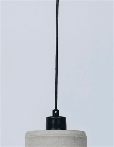 Gri Silindir Beton Tavan Aydınlatması