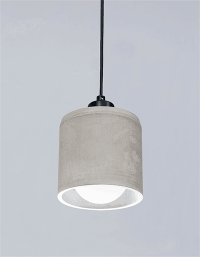 Gri Silindir Beton Tavan Aydınlatması