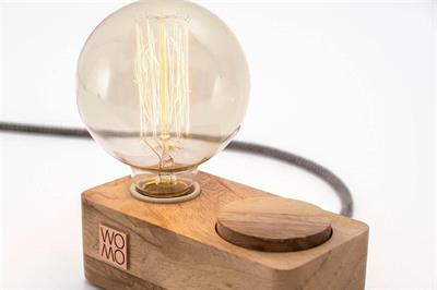 Dimmerli Zeytin Ahşap Masa Lambası