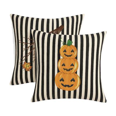 El Boyama Halloween Kırlent Kılıfı 2li
