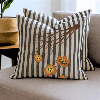 El Boyama Halloween Kırlent Kılıfı 2li