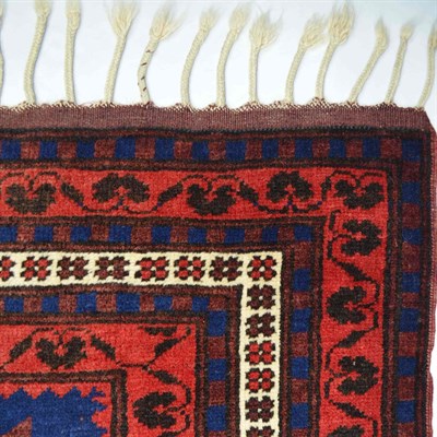 El Dokuma Lacivert Kırmızı Renk Yağcıbedir Halısı 133x194 cm