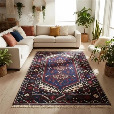 El Dokuma Vintage Döşemealtı Halısı 125x205 cm