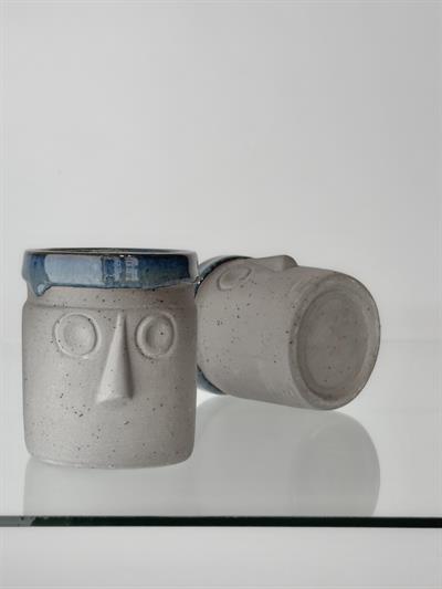 El Yapımı Seramik Tiki Mug Serisi Bardak