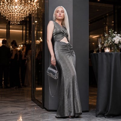 Elin Ruched Maxi Dress