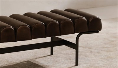 Flav Metal Deri Bench Puf