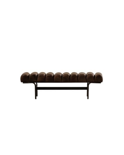 Flav Metal Deri Bench Puf