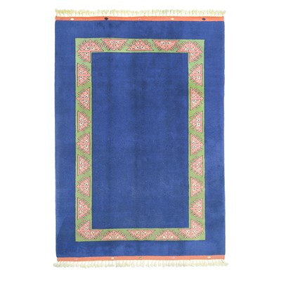 Geleneksel Motifli Lacivert Renk Vintage Balıkesir Halısı 150x225 cm