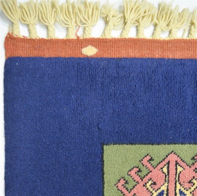 Geleneksel Motifli Lacivert Renk Vintage Balıkesir Halısı 150x225 cm