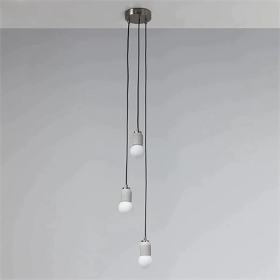 Gri Silindir Beton 3lü Sarkıt Aydınlatma