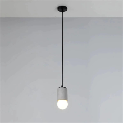 Gri Silindir Beton Sarkıt Aydınlatma