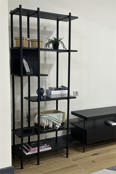 Harmonia Kitaplık Ahşap Raf Metal Çerçeve - 75 cm