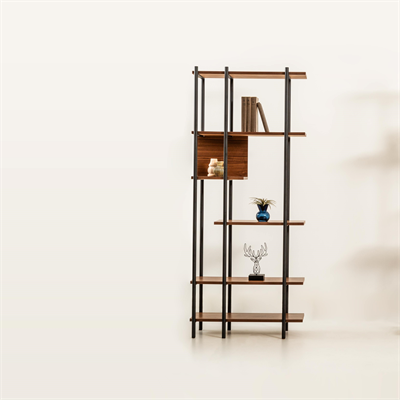 Harmonia Kitaplık Ahşap Raf Metal Çerçeve - 75 cm