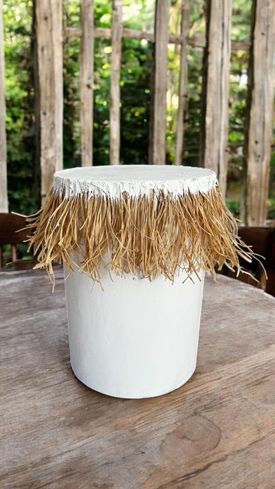 Hasır Püsküllü Ahşap Sehpa