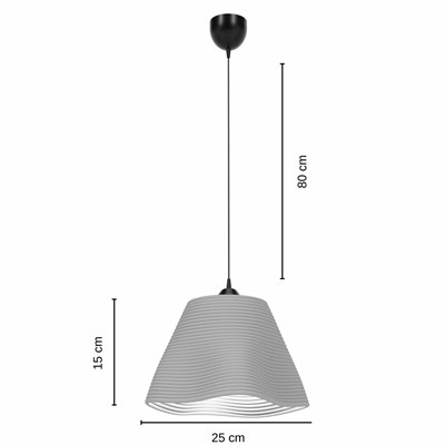 Hearth El Yapımı Dekoratif Tasarım Jüt Avize M (Ekru, 450gr.)