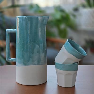 Seramik Sürahi ve Bardak Seti- Mai