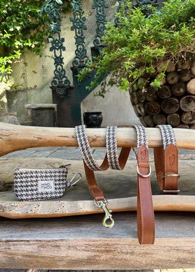 Hounds Tooth Grey Boyun Tasması