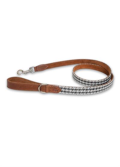 Hounds Tooth Grey Gezdirme Kayışı