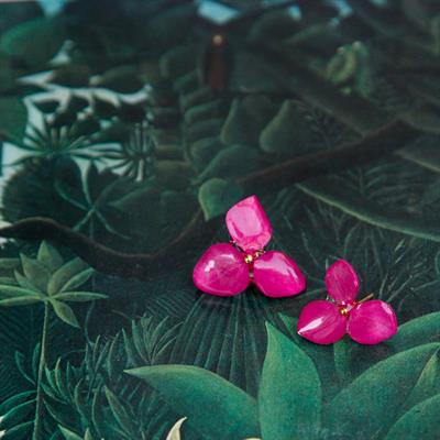 Hydrangea - Fuşya Ortanca Küpe