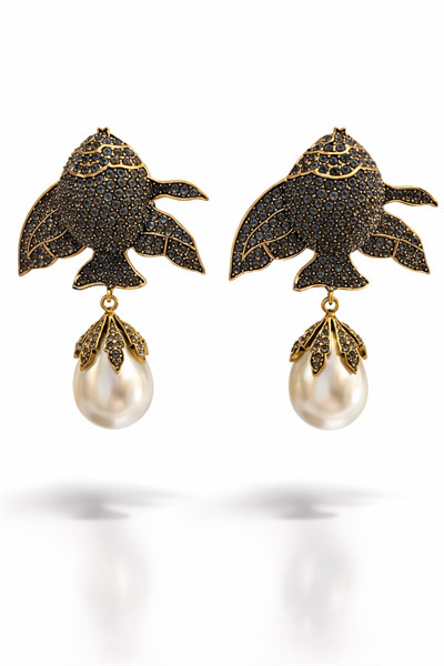 İnci Toplu Balık Küpe