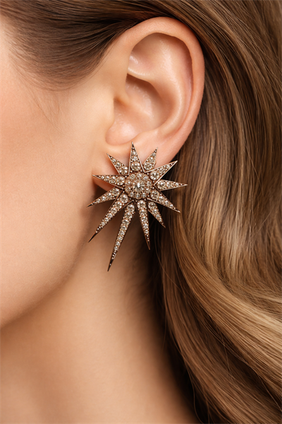 Işıltılı Tasarım Küpe