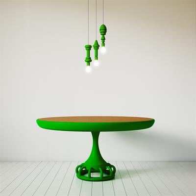 Jellyfish Yeşil Yuvarklak Masa