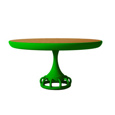Jellyfish Yeşil Yuvarklak Masa