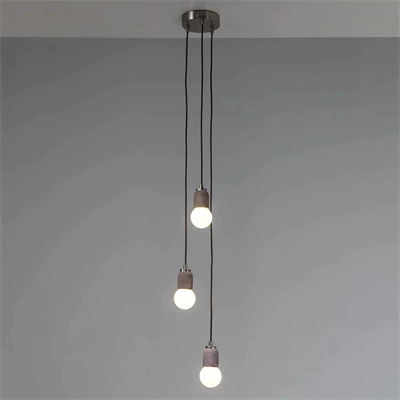 Kahverengi Silindir Beton 3lü Sarkıt Aydınlatma